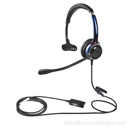 FC21 QD over-ear headset with microphone call center noise-cancelling earphone